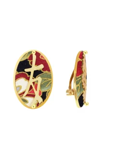 Lebole Maison Orecchini Amicizia Clips Ovale Nero