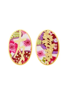 Lebole Maison Orecchini Amicizia Clips Ovale Fucsia