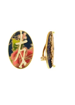 Lebole Maison Orecchini Amicizia Clips Ovale Blu