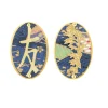 Lebole Maison Orecchini Amicizia Clips Ovale Azzurro
