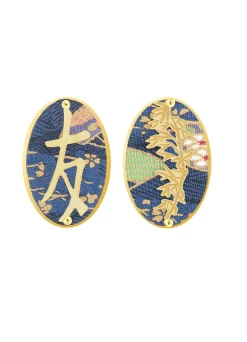 Lebole Maison Orecchini Amicizia Clips Ovale Azzurro