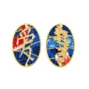 Lebole Maison Orecchini Amore Clips Ovale Blu