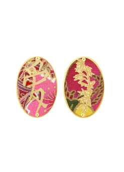 Lebole Maison Orecchini Amore Clips Ovale Fucsia