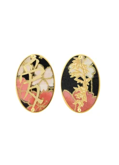 Lebole Maison Orecchini Amore Clips Ovale Nero
