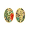 Lebole Maison Orecchini Amore Clips Ovale Verde