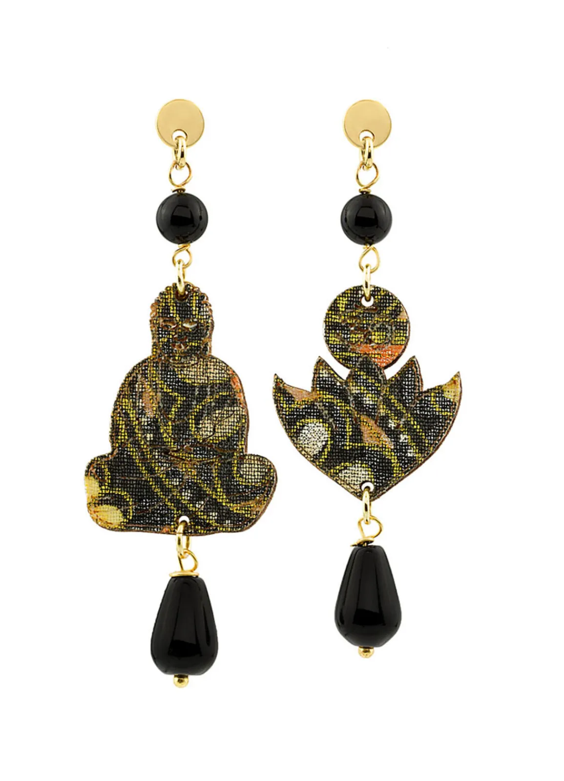 Lebole Maison Orecchini Buddha Mini Nero