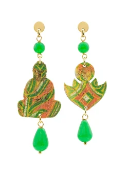 Lebole Maison Orecchini Buddha Mini Verde