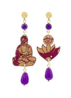Lebole Maison Orecchini Buddha Mini Viola