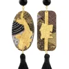 Lebole Maison Orecchini Carpa Nappa Nero