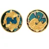 Lebole Maison Orecchini Carpe Clips Tondo Azzurro