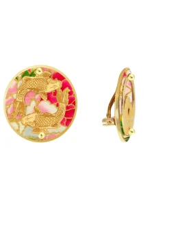 Lebole Maison Orecchini Carpe Clips Tondo Fucsia