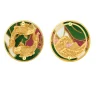 Lebole Maison Orecchini Carpe Clips Tondo Verde