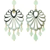 Lebole Maison Orecchini Chandelier Conchiglia Plexi Verde Giada