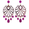Lebole Maison Orecchini Chandelier Conchiglia Plexi Fucsia