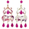 Lebole Maison Orecchini Chandelier Corto Fucsia