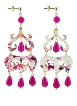 Lebole Maison Orecchini Chandelier Corto Fucsia