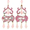 Lebole Maison Orecchini Chandelier Corto Rosa