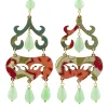 Lebole Maison Orecchini Chandelier Corto Verde Giada