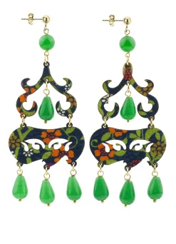 Lebole Maison Orecchini Chandelier Corto Verde