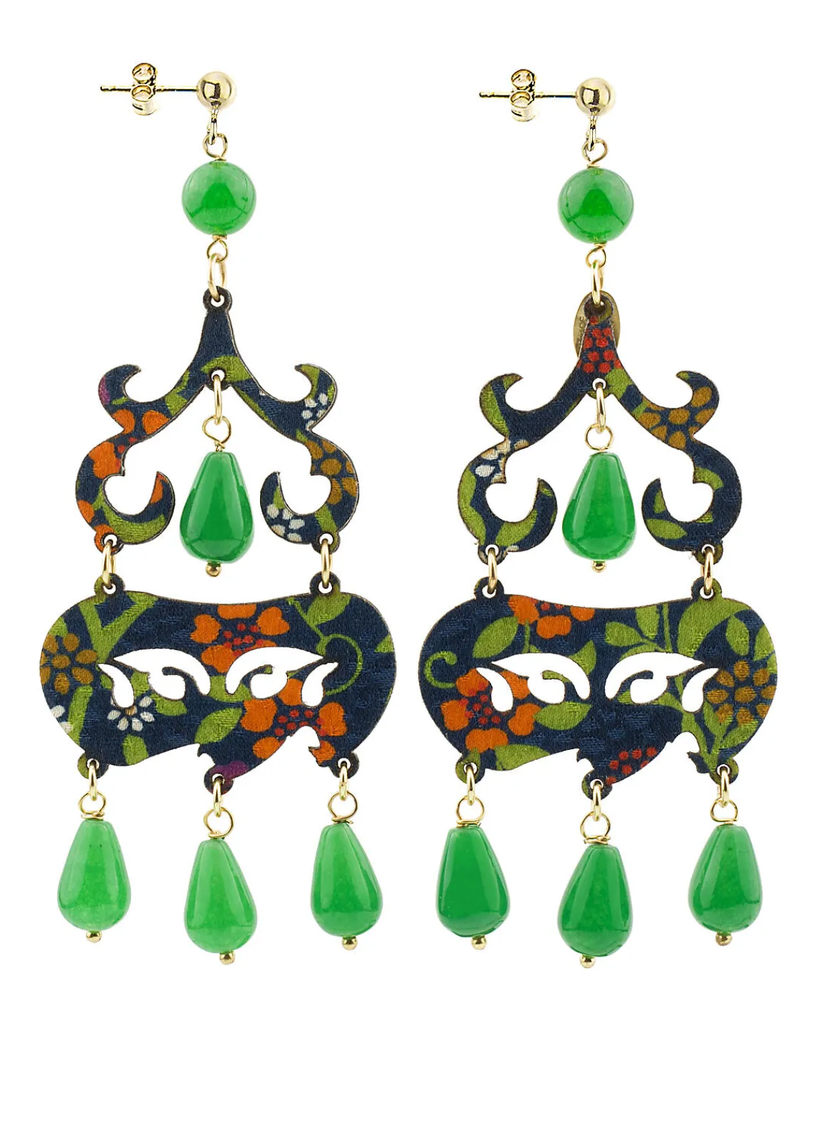 Lebole Maison Orecchini Chandelier Corto Verde