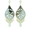 Lebole Maison Orecchini Chandelier Goccia Lunga Plexi Verde Giada