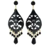 Lebole Maison Orecchini Chandelier Goccia Lunga Plexi Nero