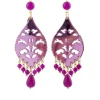 Lebole Maison Orecchini Chandelier Goccia Lunga Plexi Fucsia