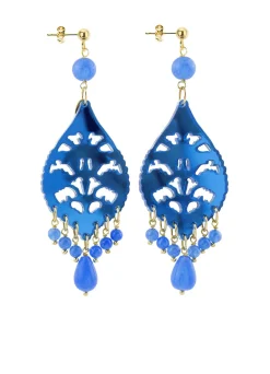 Lebole Maison Orecchini Chandelier Goccia Lunga Pexi Azzurro