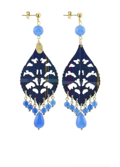 Lebole Maison Orecchini Chandelier Goccia Lunga Pexi Azzurro