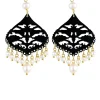 Lebole Maison Orecchini Chandelier Goccia Plexi Nero