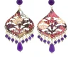 Lebole Maison Orecchini Chandelier Goccia Viola