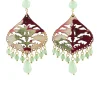 Lebole Maison Orecchini Chandelier Goccia Verde Giada