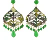Lebole Maison Orecchini Chandelier Goccia Verde