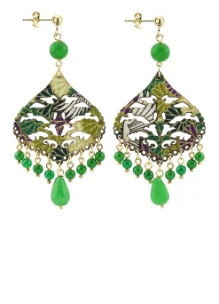 Lebole Maison Orecchini Chandelier Goccia Verde