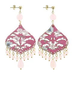 Lebole Maison Orecchini Chandelier Goccia Rosa