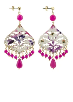 Lebole Maison Orecchini Chandelier Goccia Fucsia