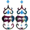 Lebole Maison Orecchini Chandelier Lungo Azzurro
