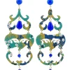 Lebole Maison Orecchini Chandelier Lungo Blu