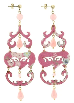 Lebole Maison Orecchini Chandelier Lungo Rosa