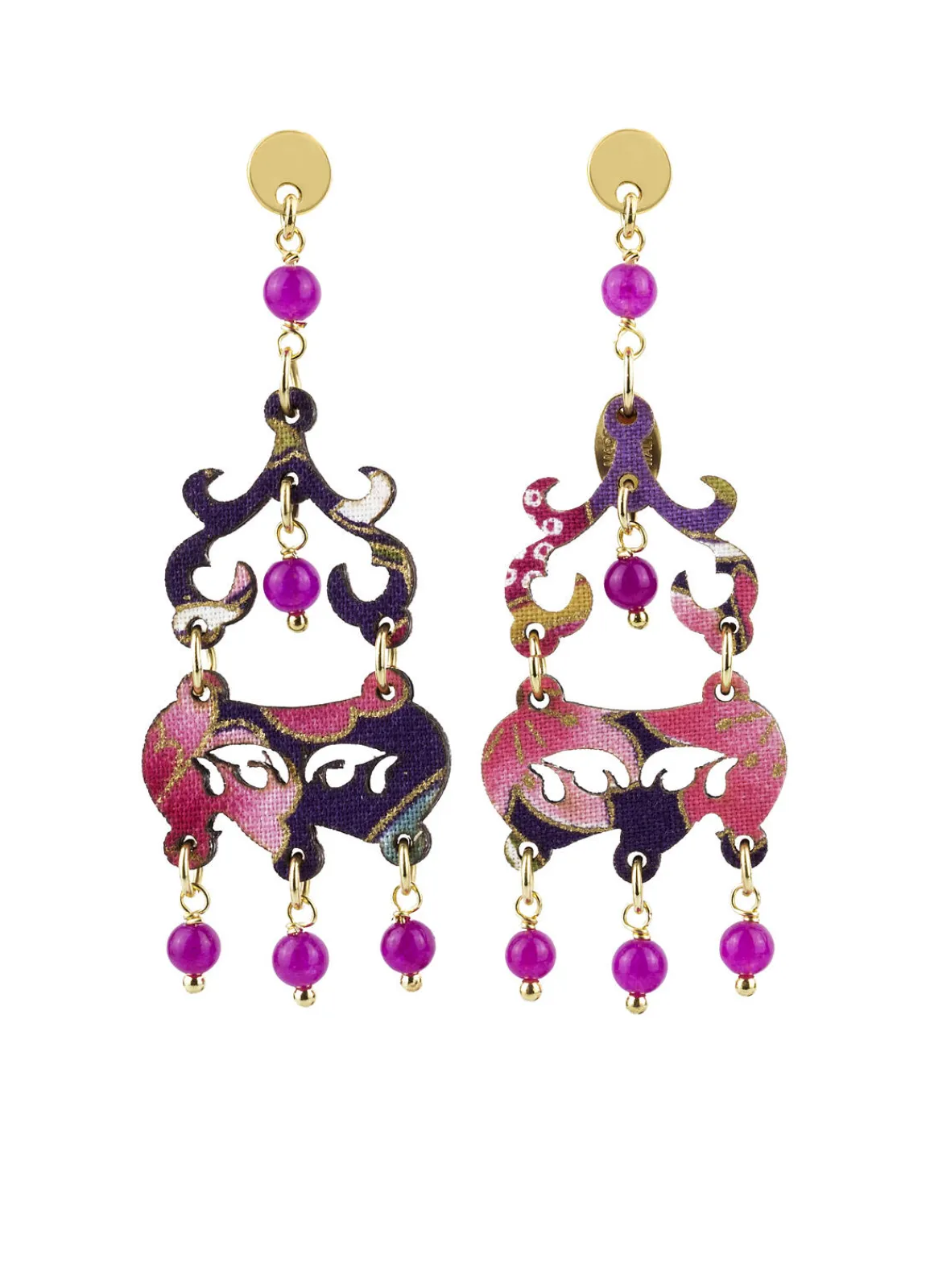 Lebole Maison Orecchini Chandelier Mini Fucsia