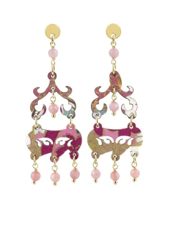 Lebole Maison Orecchini Chandelier Mini Rosa Sfumato