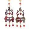 Lebole Maison Orecchini Chandelier Mini Rubino