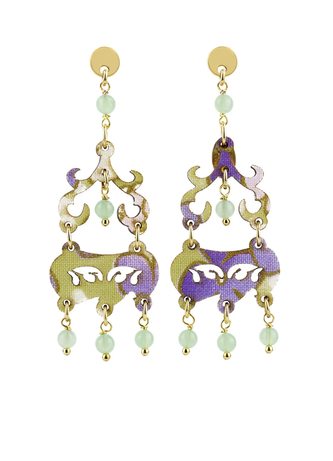 Lebole Maison Orecchini Chandelier Mini Verde Giada