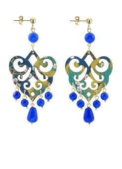 Lebole Maison Orecchini Chandelier Palma Blu