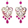 Lebole Maison Orecchini Chandelier Palma Fucsia