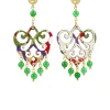 Lebole Maison Orecchini Chandelier Palma Mini Verde