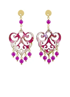 Lebole Maison Orecchini Chandelier Palma Mini Fucsia