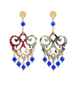 Lebole Maison Orecchini Chandelier Palma Mini Blu