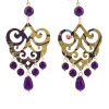 Lebole Maison Orecchini Chandelier Palma Viola