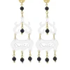 Lebole Maison Orecchini Chandelier Plexi Trasparente Mini Nero